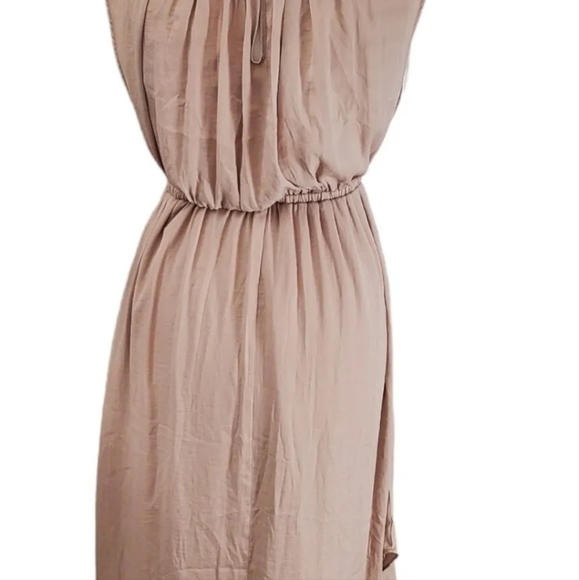 DOLAN Left Coast Collection beige floaty dress faux vest detail S 10 uk - Picture 4 of 7